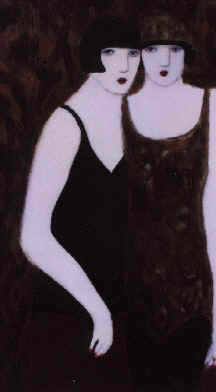 Two Figures Bronze Brocade by artist Cynthia Markert